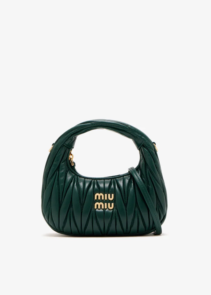 Miu Miu Wander matelassé mini hobo bag
