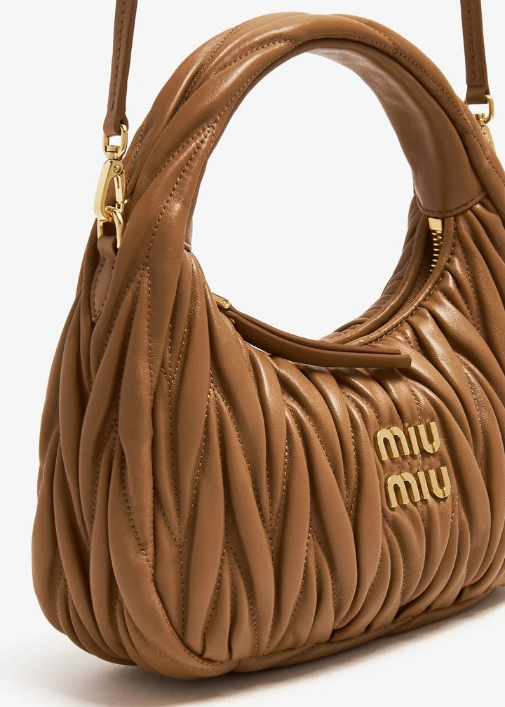 Miu Miu Wander matelassé mini hobo bag