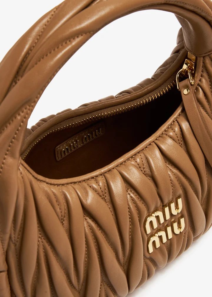 Miu Miu Wander matelassé mini hobo bag