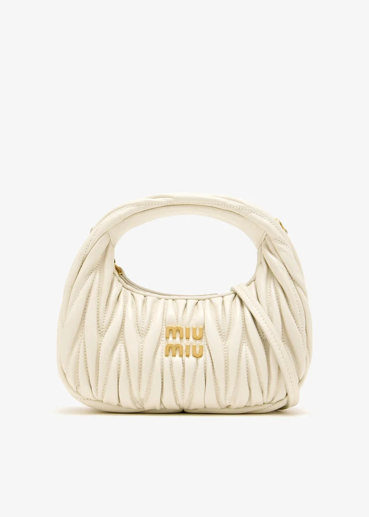 Miu Miu Wander matelassé mini hobo bag