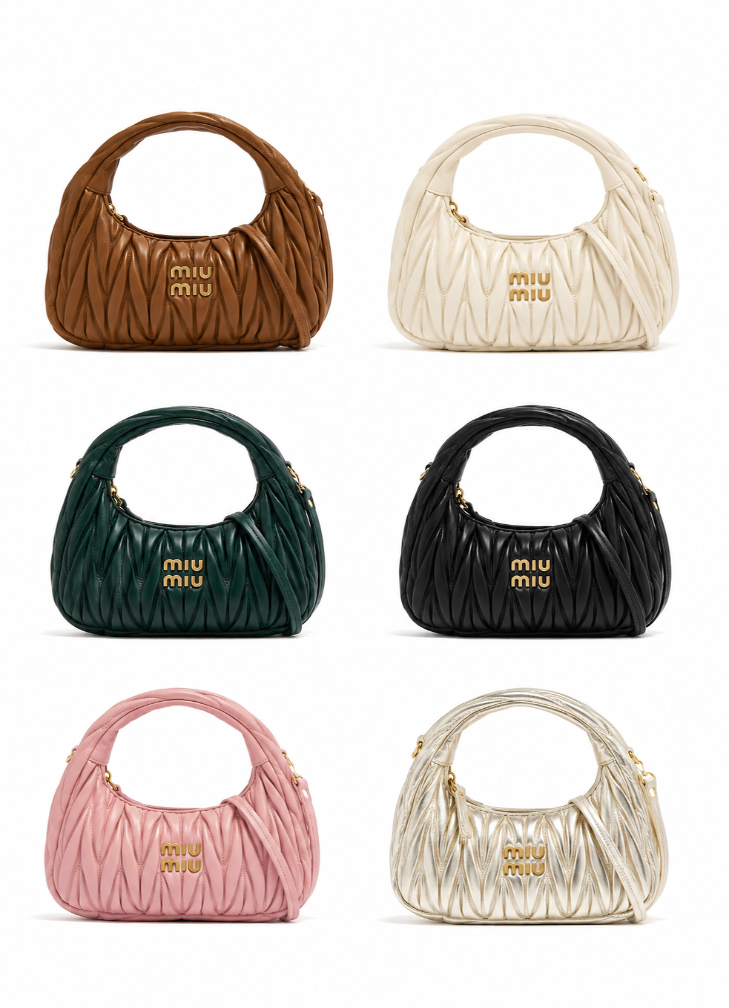 Miu Miu Wander matelassé mini hobo bag